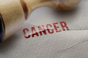 Cancer. Verdict. Stamp